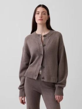 Oversized hrubě pletený kardigan CashSoft