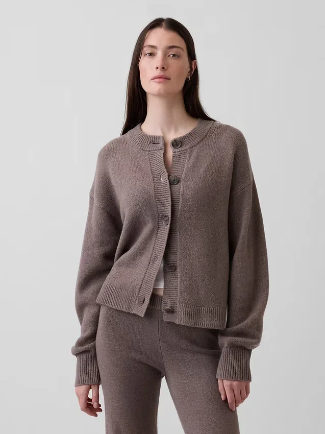 Oversized hrubě pletený kardigan CashSoft