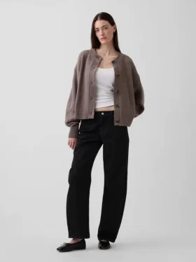 Oversized hrubě pletený kardigan CashSoft