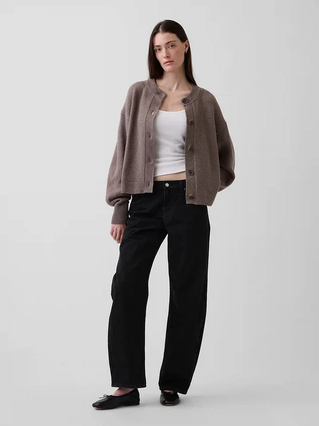 Oversized hrubě pletený kardigan CashSoft