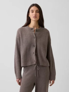 Oversized kardigan CashSoft s pleteným vzorem „shaker stitch“