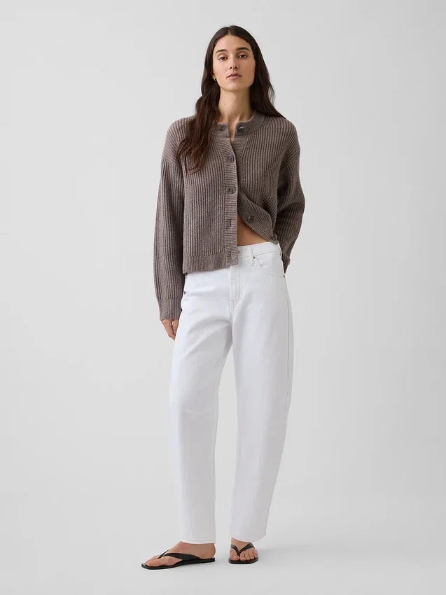 Oversized kardigan CashSoft s pleteným vzorem „shaker stitch“