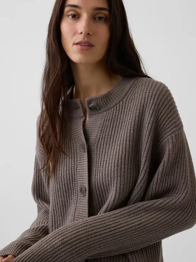 Oversized kardigan CashSoft s pleteným vzorem „shaker stitch“