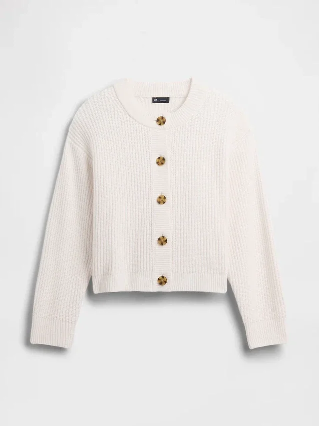 Oversized kardigan CashSoft s pleteným vzorem „shaker stitch“