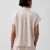Oversized košile ze směsi lnu