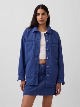 Oversized košilová bunda