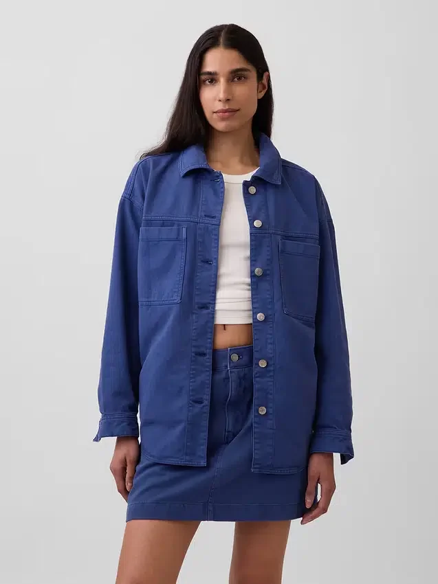 Oversized košilová bunda