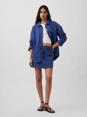Oversized košilová bunda