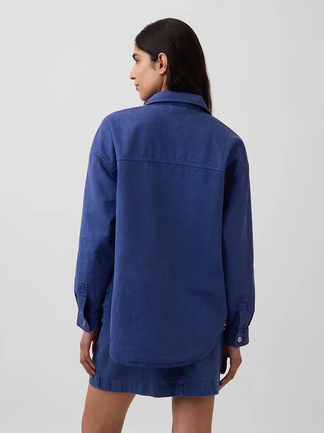 Oversized košilová bunda