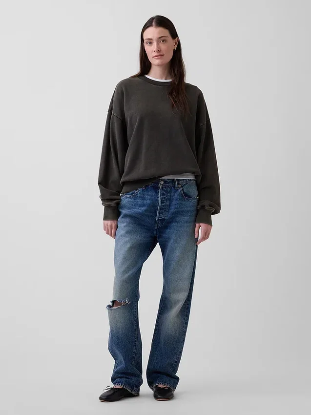 Oversized mikina pro dospělé z těžké látky