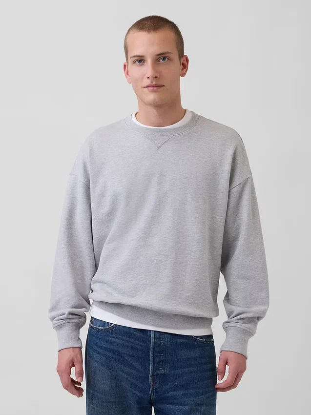 Oversized mikina pro dospělé z těžkého francouzského froté