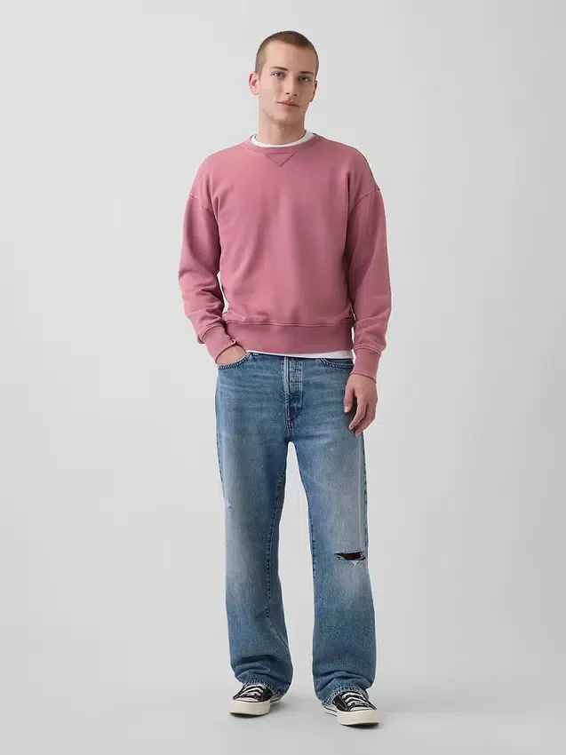 Oversized mikina pro dospělé z těžkého francouzského froté