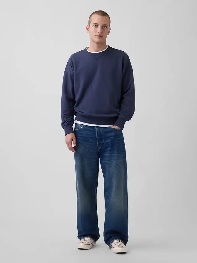Oversized mikina pro dospělé z těžkého francouzského froté