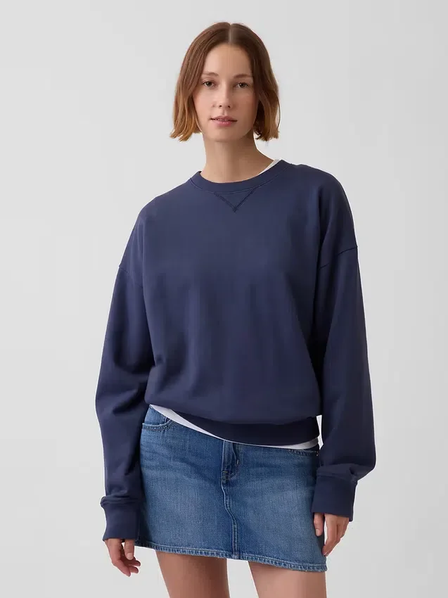 Oversized mikina pro dospělé z těžkého francouzského froté