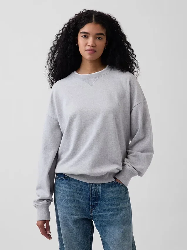 Oversized mikina pro dospělé z těžkého francouzského froté