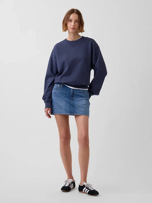 Oversized mikina pro dospělé z těžkého francouzského froté