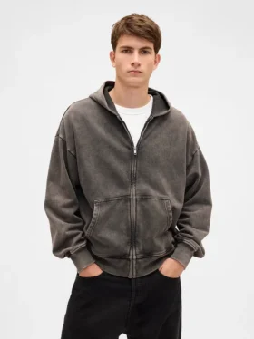 Oversized mikina s kapucí a zipem pro dospělé