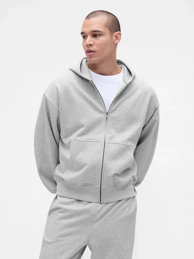 Oversized mikina s kapucí a zipem pro dospělé