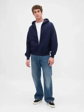 Oversized mikina s kapucí a zipem pro dospělé