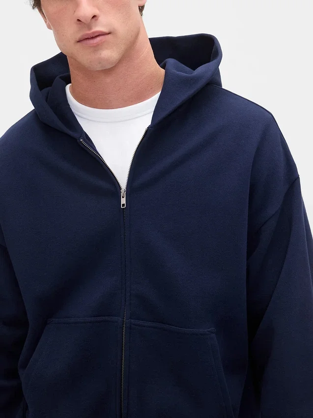 Oversized mikina s kapucí a zipem pro dospělé