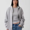 Oversized mikina s kapucí a zipem pro dospělé