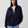 Oversized mikina s kapucí a zipem pro dospělé
