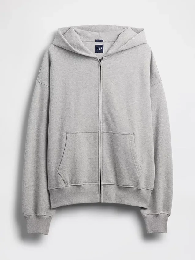 Oversized mikina s kapucí a zipem pro dospělé