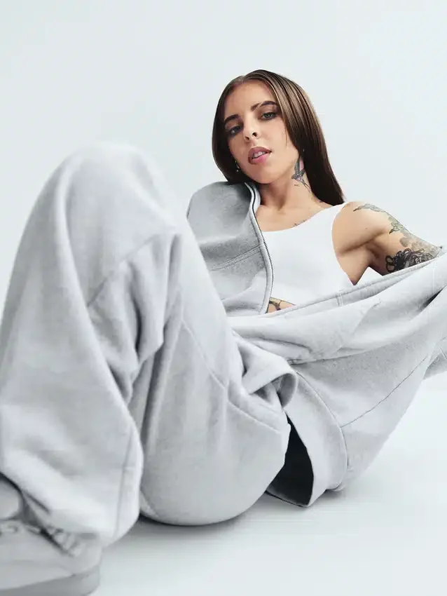 Oversized mikina s kapucí a zipem pro dospělé