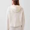 Oversized mikina s kapucí a zipem v pleteném vzoru „Shaker Stitch“ z materiálu CashSoft