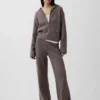 Oversized mikina s kapucí a zipem v pleteném vzoru „Shaker Stitch“ z materiálu CashSoft