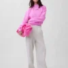 Oversized mikina s vysokým límcem z těžkého francouzského froté