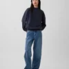 Oversized mikina s vysokým límcem z těžkého francouzského froté