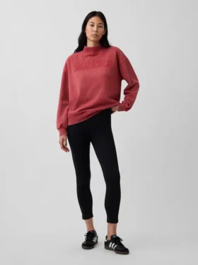 Oversized mikina s vysokým límcem z těžkého francouzského froté