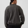 Oversized mikina s vysokým límcem z těžkého francouzského froté