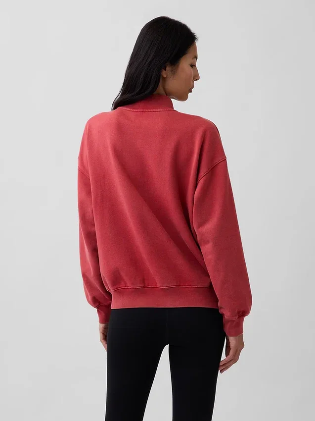 Oversized mikina s vysokým límcem z těžkého francouzského froté