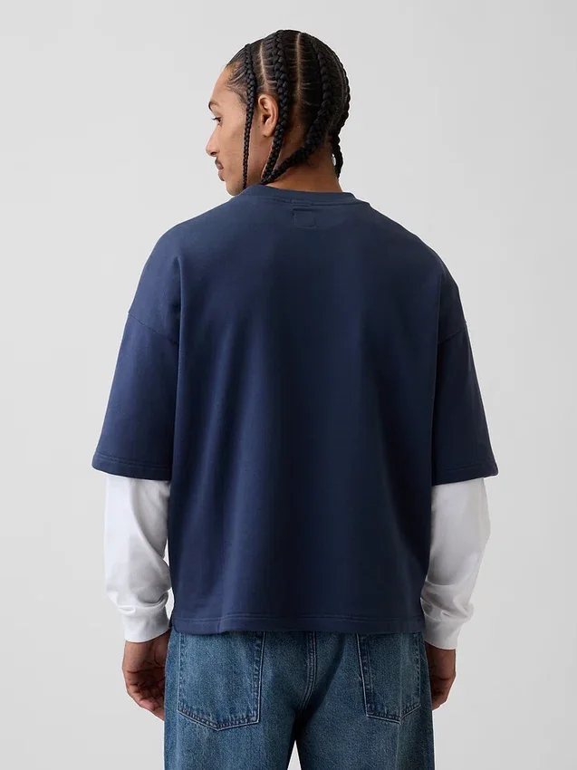 Oversized mikina z těžkého francouzského froté