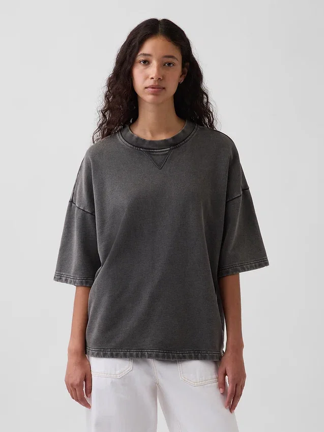 Oversized mikina z těžkého francouzského froté
