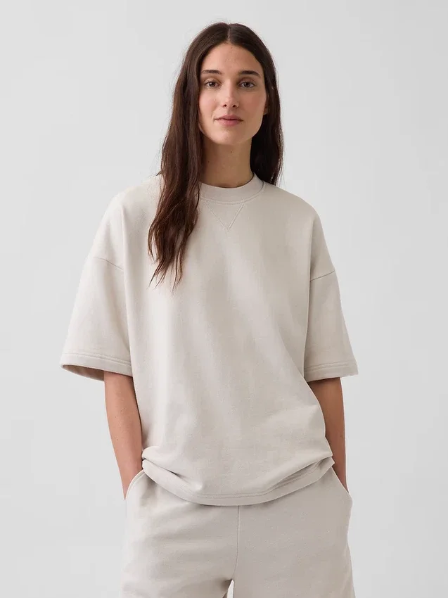 Oversized mikina z těžkého francouzského froté