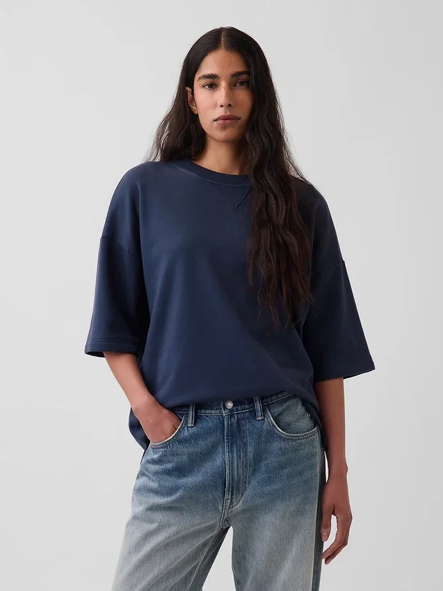 Oversized mikina z těžkého francouzského froté