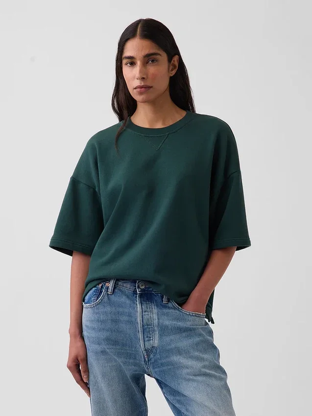 Oversized mikina z těžkého francouzského froté