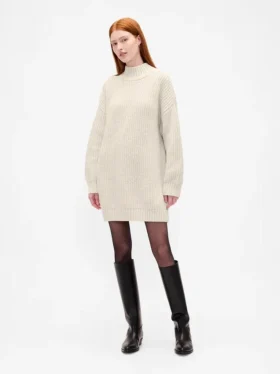 Oversized mini šaty s rolákem