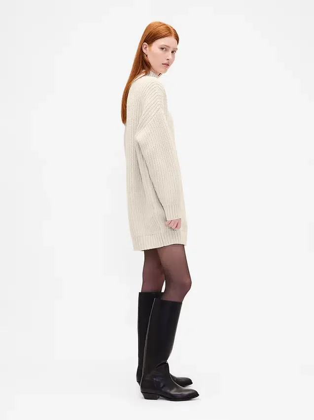 Oversized mini šaty s rolákem