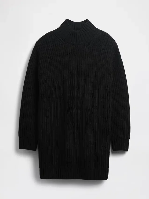 Oversized mini šaty s rolákem
