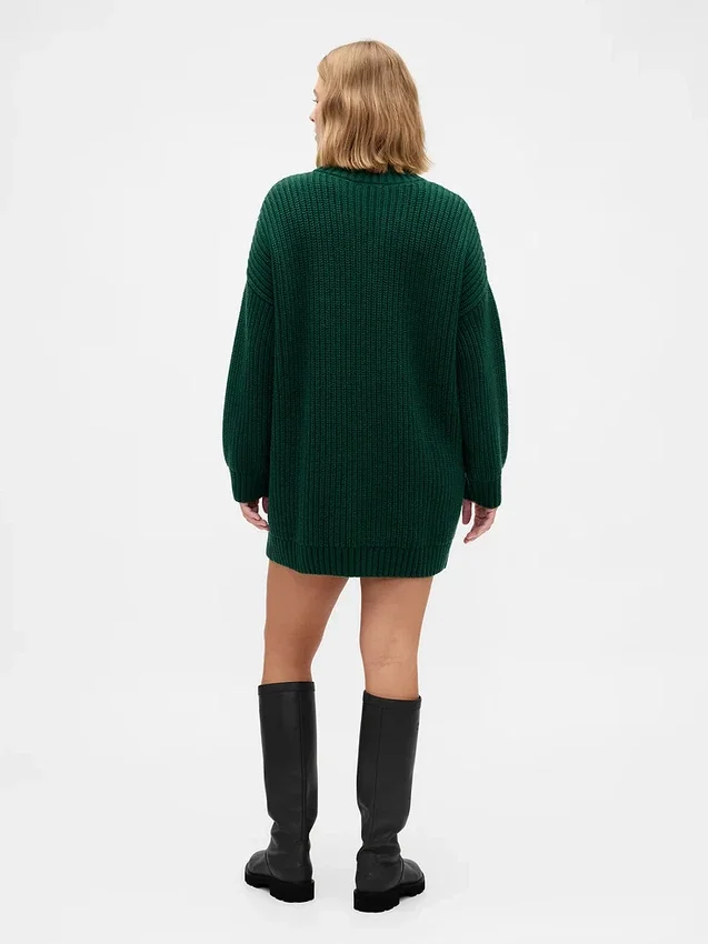 Oversized mini šaty s rolákem