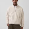 Oversized pulovr Sherpa s polovičním zipem