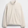 Oversized pulovr Sherpa s polovičním zipem
