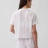 Oversized pyžamová košile z krepované gázy