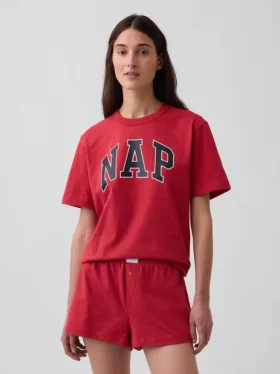 Oversized pyžamové tričko s logem Nap