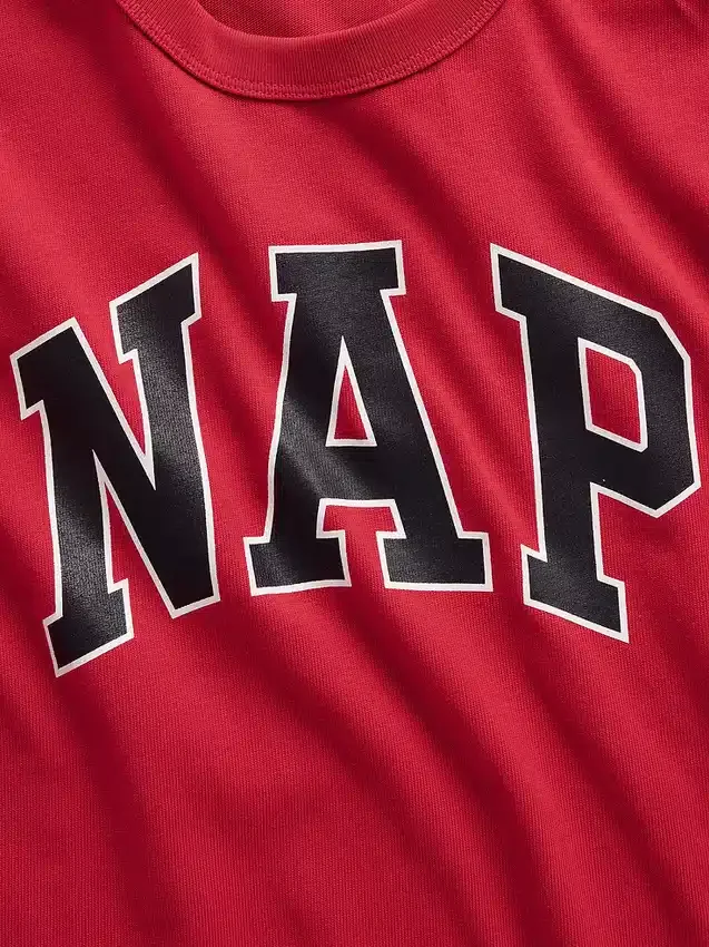 Oversized pyžamové tričko s logem Nap