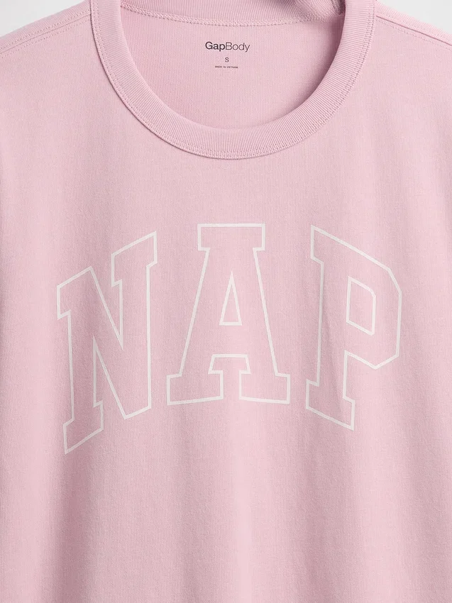Oversized pyžamové tričko s logem Nap